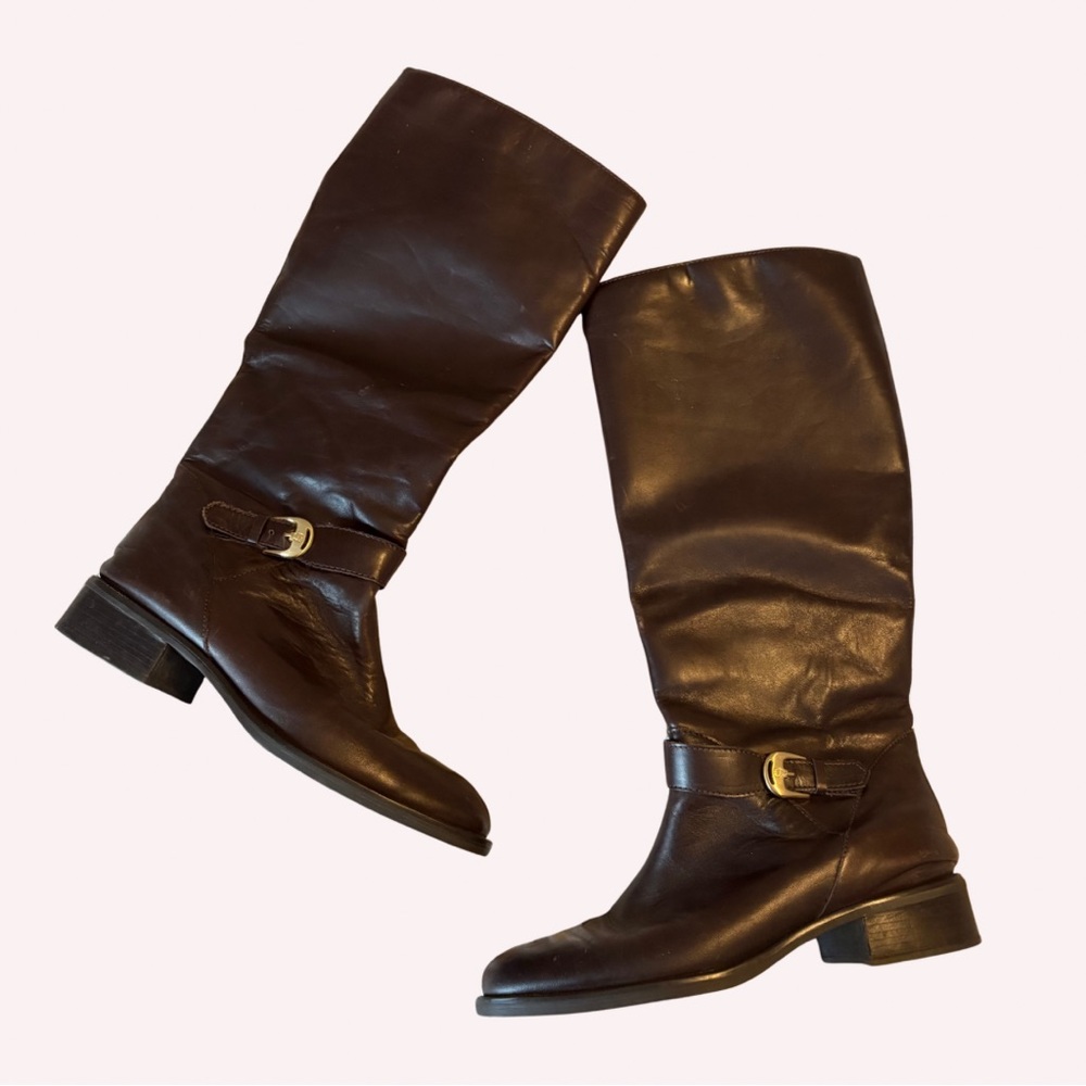 Etienne Aigner Legacy Dark Brown Heeled Boots